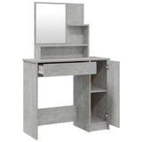 Dressing Table Set Concrete Grey 86.5x35x136 cm 3114150