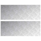 Stair Tread Rectangular 2 pcs Silver 80 x 30 cm Aluminium 4104305