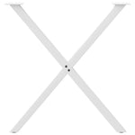 ZNTS Dining Table Legs X-Shaped 2 pcs White 80x cm Steel 4012921