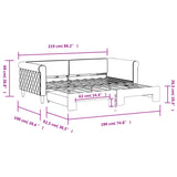 Daybed with Trundle without Mattress Light Grey 90x190 cm 3197861