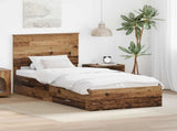 Bed Frame with Headboard Old Wood 90 x 190 cm Engineered Wood 3409701