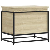 Storage Box with Lid Sonoma Oak 60x40x51.5 cm Engineered Wood 848795
