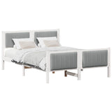 Bed frame White and light grey 140 x 200 cm Solid pine wood 3394322