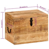 Storage Box 39x28x31 cm Solid Wood Mango 338483