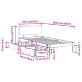 Bed Frame with Drawers without Mattress 90x200 cm 3301978