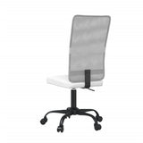 Office Chair Height Adjustable White Mesh Fabric 353007