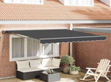 Awning Frame Anthracite 350 x 250 cm Polyester with PU coating 3330221