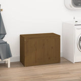 Laundry Box Honey Brown 88.5x44x66 cm Solid Wood Pine 823572
