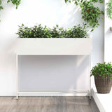 Raised Garden Planter White 100 x 26 x 82 cm Steel 865877