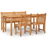 Garden Dining Set Teak Teak Wood 4 Piece Durable 3157157