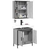 2 Piece Bathroom Furniture Set Grey Sonoma Engineered Wood 3214723