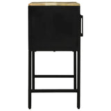 Console Table with Door Brown 100 x 35 x 70 cm Solid mango wood 374101