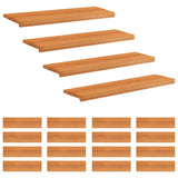 Stair Treads 20 pcs 90 x 25 x 2 cm Light Brown Solid Beech Wood 3446486