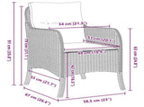 Garden Dining Set with Cushion 7 pcs Grey Poly Rattan 3380195