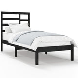 Bed Frame without Mattress Black Solid Wood 100x200 cm 3105789