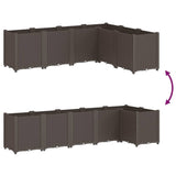 Garden Planter Brown 160x120x53 cm PP 367865
