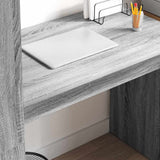 Desk with Shelf Grey Sonoma 113 x 54 x 120 cm Engineered Wood 869279
