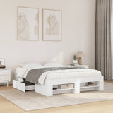 Bed Frame without Mattress White 120x200 cm Engineered Wood 3295478