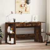Desk Smoked Oak 140x50x75 cm Engineered Wood 840552