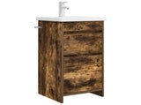 Bathroom Vanity with Sink Smoked Oak 42 x 40 x 84.5 cm 890724