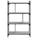 Bookcase 4-Tier Grey Sonoma 76x32x123 cm Engineered Wood 833938