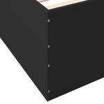 ZNTS Bed Frame without Mattress Black 120x200 cm 3280931