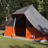Tipi Tent with Roof Grey and Orange 364 x 281 x 257 cm Taffeta 42000974