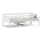 ZNTS Day Bed without Mattress White 90x200 cm Solid Wood Pine 842831