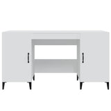 Desk White 140x50x75 cm Engineered Wood 812771