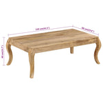 ZNTS Coffee Table 110x60x40 cm Solid Mango Wood 247110