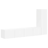 TV Cabinet Set Wall-mounted 3 pcs White Engineered Wood 3408988