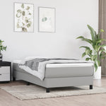 Box Spring Bed Frame Light Grey 90x200 cm Fabric 3120484