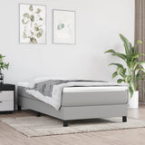Box Spring Bed Frame Light Grey 90x200 cm Fabric 3120484