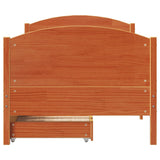 Bed Frame without Mattress Wax Brown 75x190 cm Small Single Solid Wood Pine 3301814