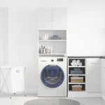 ZNTS Washing Machine Cabinet White 64x24x190 cm Engineered Wood 859127