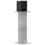 Speaker Stands 2 pcs Concrete Grey 30x30x80 cm Engineered Wood 852666