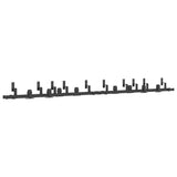 Sliding Door Hardware Kit 305 cm Steel Black 3295751