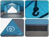 Tunnel Tent with Roof Blue 8-Person Polyester and Steel 42028658