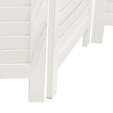 Room Divider 5 Panels White Solid Wood Paulownia 358838