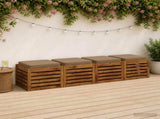 4-Piece Seat Cushions VUGHT 4 pcs 100% Polyester Taupe 946293