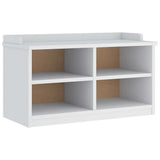 Hallway Bench SANDNES White 87x40x50 cm Solid Wood Pine 4010459