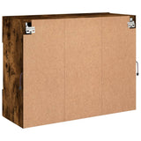 TV Wall Cabinet with LED Lights Smoked Oak 78,5x30x60,5 cm 837103