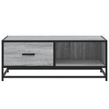 ZNTS Coffee Table Grey Sonoma 90x57x35 cm Engineered Wood and Metal 848757