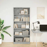 Bookcase Concrete Grey 80x24x176 cm Engineered Wood 857856