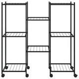 Flower Stand with Wheels 83x25x83.5 cm Black Iron 343128