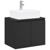 Bathroom Furniture Set Black Engineered Wood 3404321