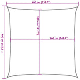Sun Shade Sail Sand 4x4 m 100% Polyester Oxford 4000412