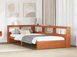 Bookcase Bed with Headboard with Storage Solid Pine Wood 3423792
