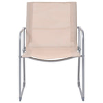 4 Piece Garden Lounge Set Fabric & Steel Cream 44353