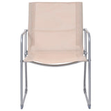4 Piece Garden Lounge Set Fabric & Steel Cream 44353